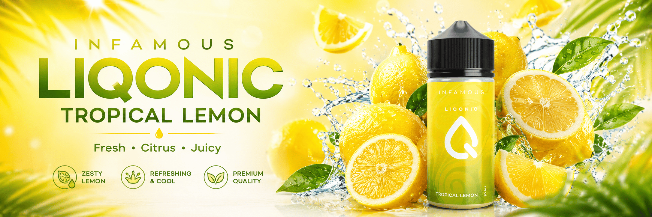 infamous liqonic tropical lemon aroma banner vaping cz